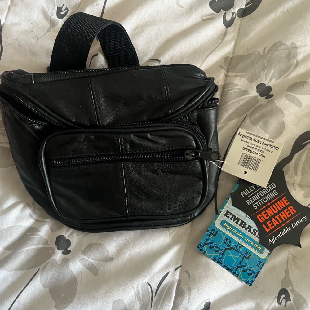 Black Leather Men's Bag